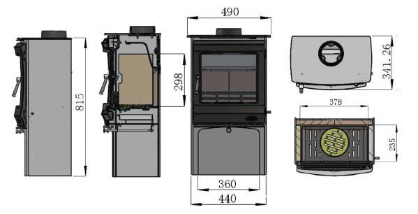 Henley Elcombe Eco Logstore 5kW Stove