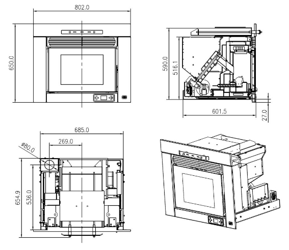 Henley Elm 11 Insert Pellet Stove Henley Elm 11 Insert Pellet Stove